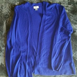 Blue old navy L open front cardigan